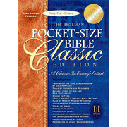 401947: KJV Pocket Bible, Bonded Leather Black, Snap Flap